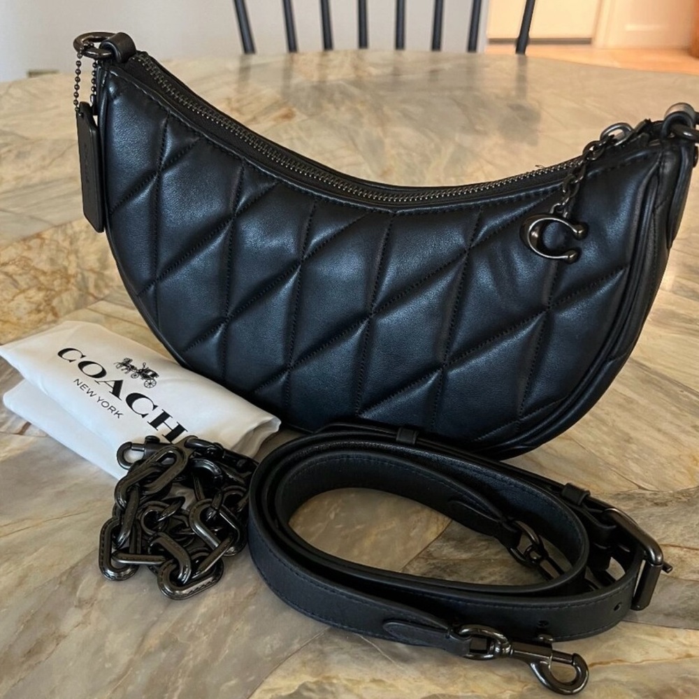 Coach Black Quilted Leather Crossbody Bag